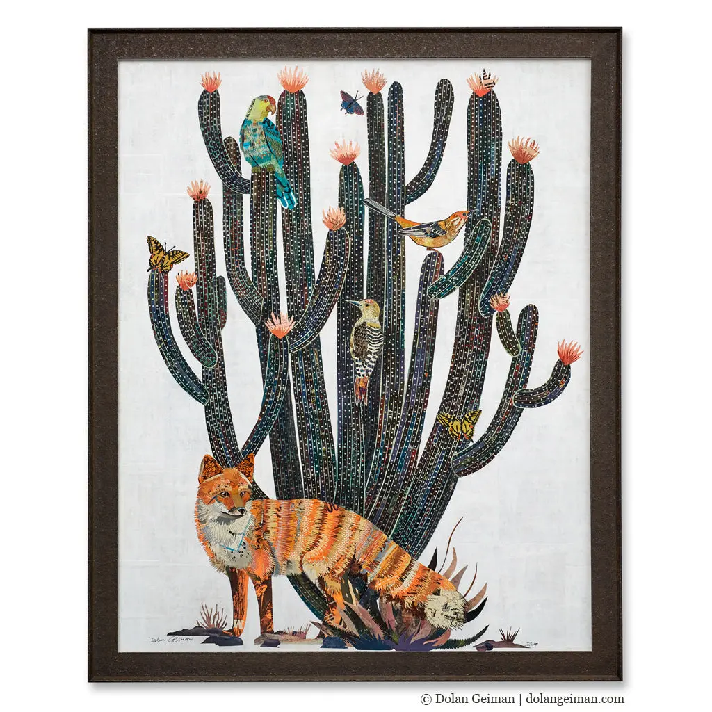 Baja Backcountry (Fox) Original Paper Collage 1