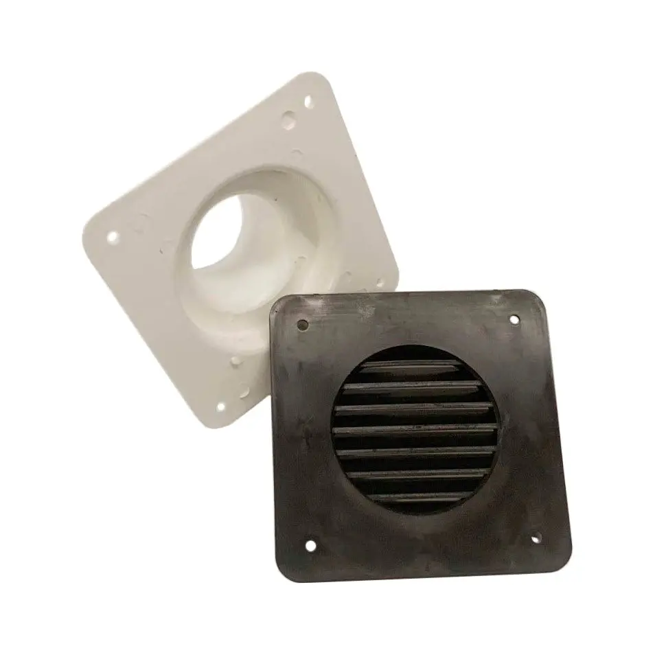 Battery Box Vent System - Louver Cover W/ Cone Plate Black Rvs Camper Trailer 1
