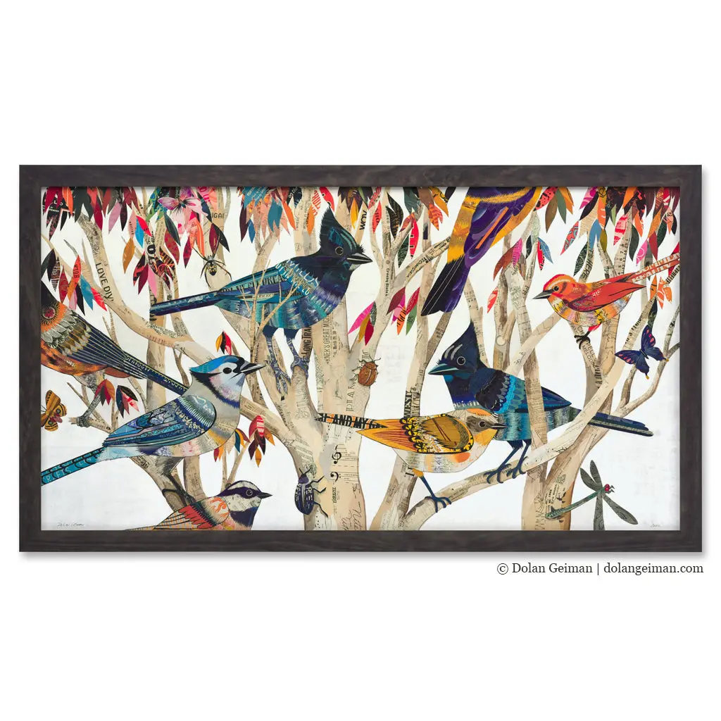 Bird Candy Original Paper Collage 1