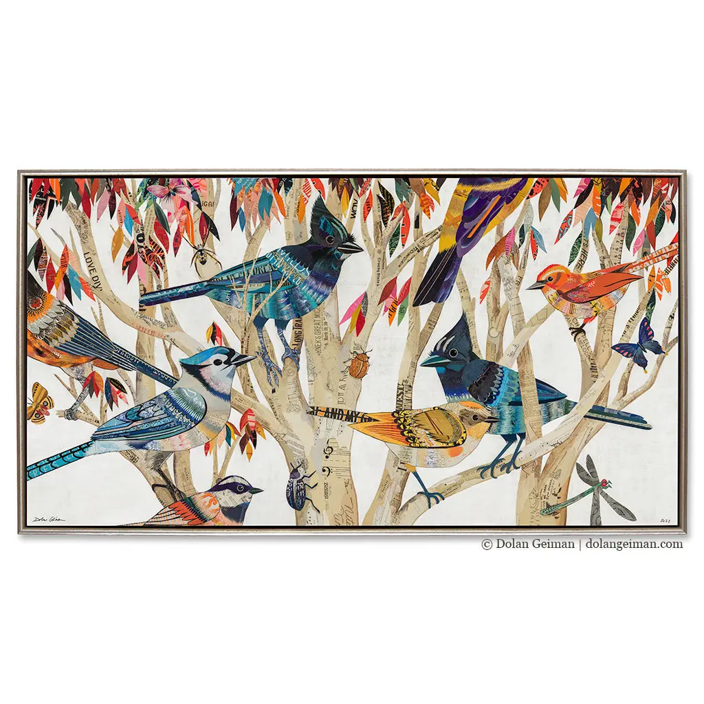 Bird Candy Canvas Art Print With Float Frame 1
