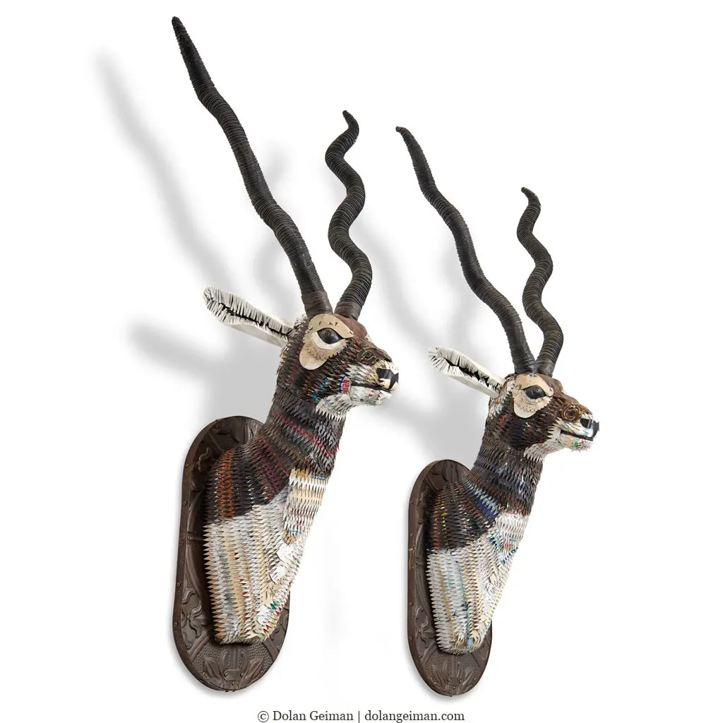 Special Order Black Buck Original Faux Taxidermy Sculpture 1