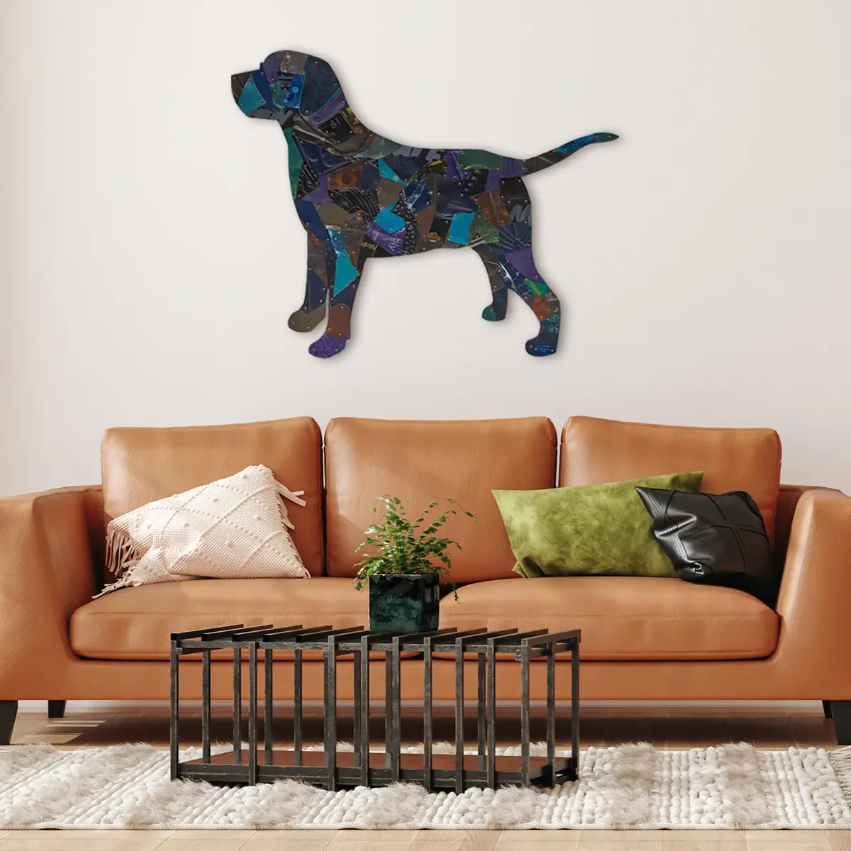 Dog Silhouette Original Metal Wall Sculpture 1