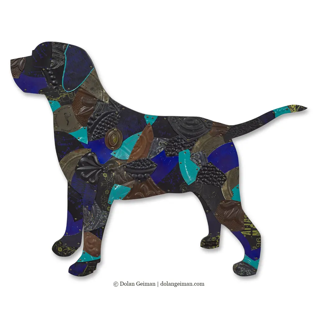 Black Lab Original Metal Wall Sculpture 1