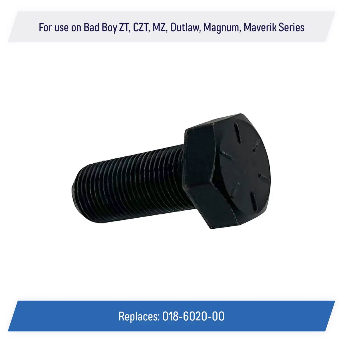 Blade Bolt 5/8"-18 X 1-1/2" For Bad Boy Mowers - Zt, Czt, Mz, Outlaw, Magnum, Maverik - 018-6020-00 2