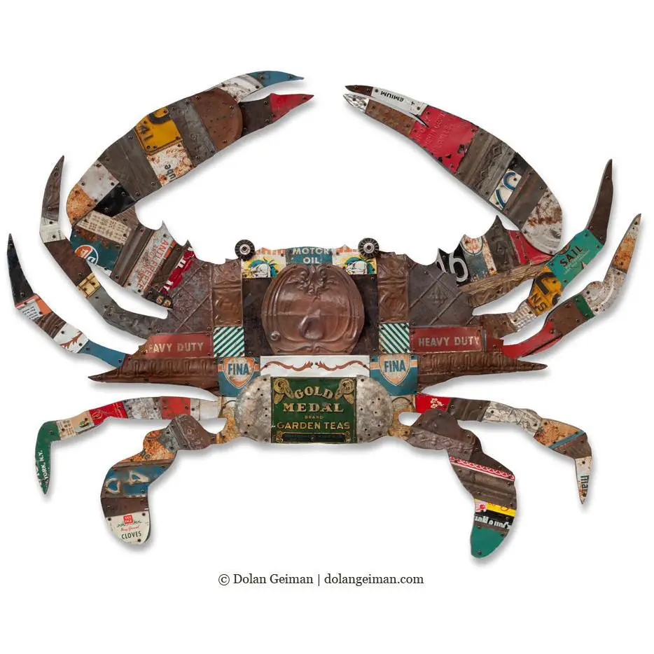 Blue Crab Original Metal Wall Sculpture 1