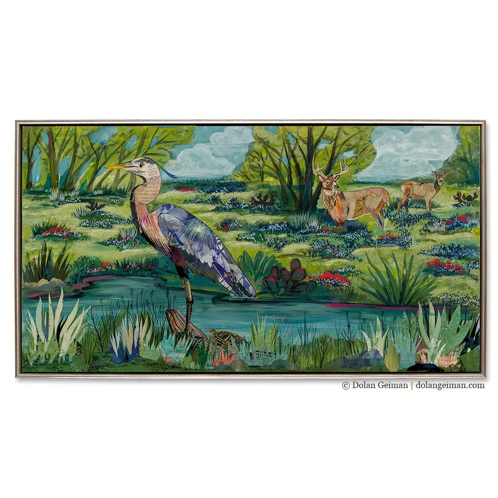 Blue Heron Of Bastrop Canvas Print With Float Frame 1