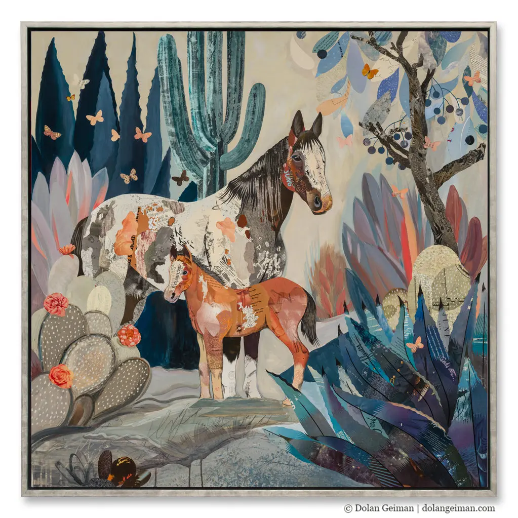 Blue Melodies Original Paper Collage 1