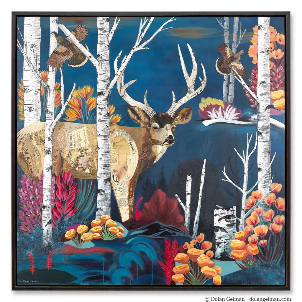 Blue Mountain Magic Original Paper Collage 1