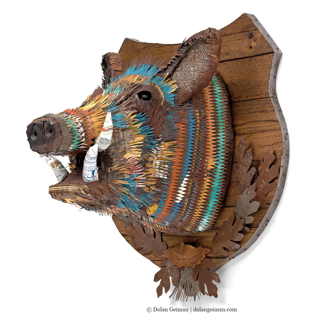 Custom Wild Boar Faux Taxidermy Sculpture 1