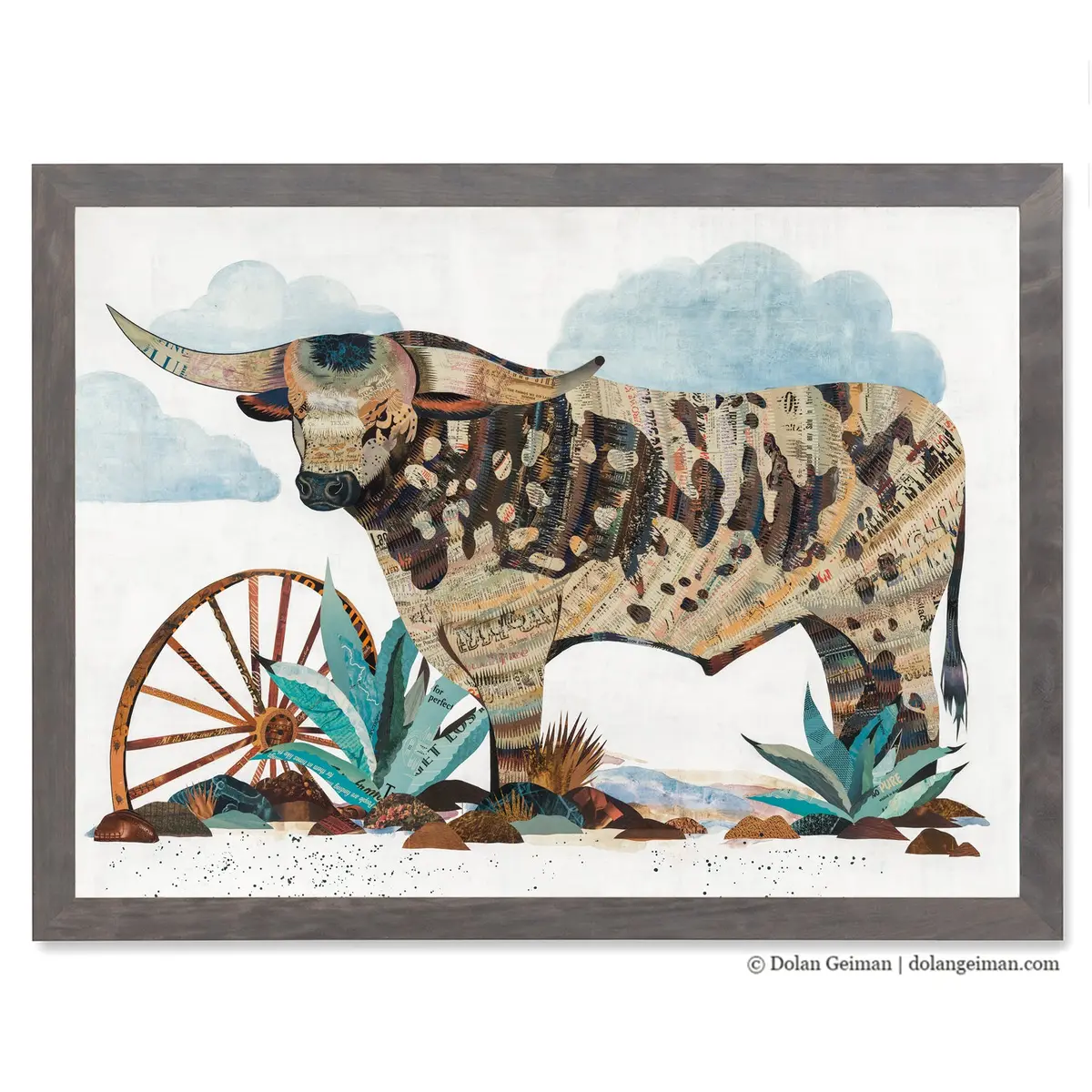 Broken Spoke Original Paper Collage 1