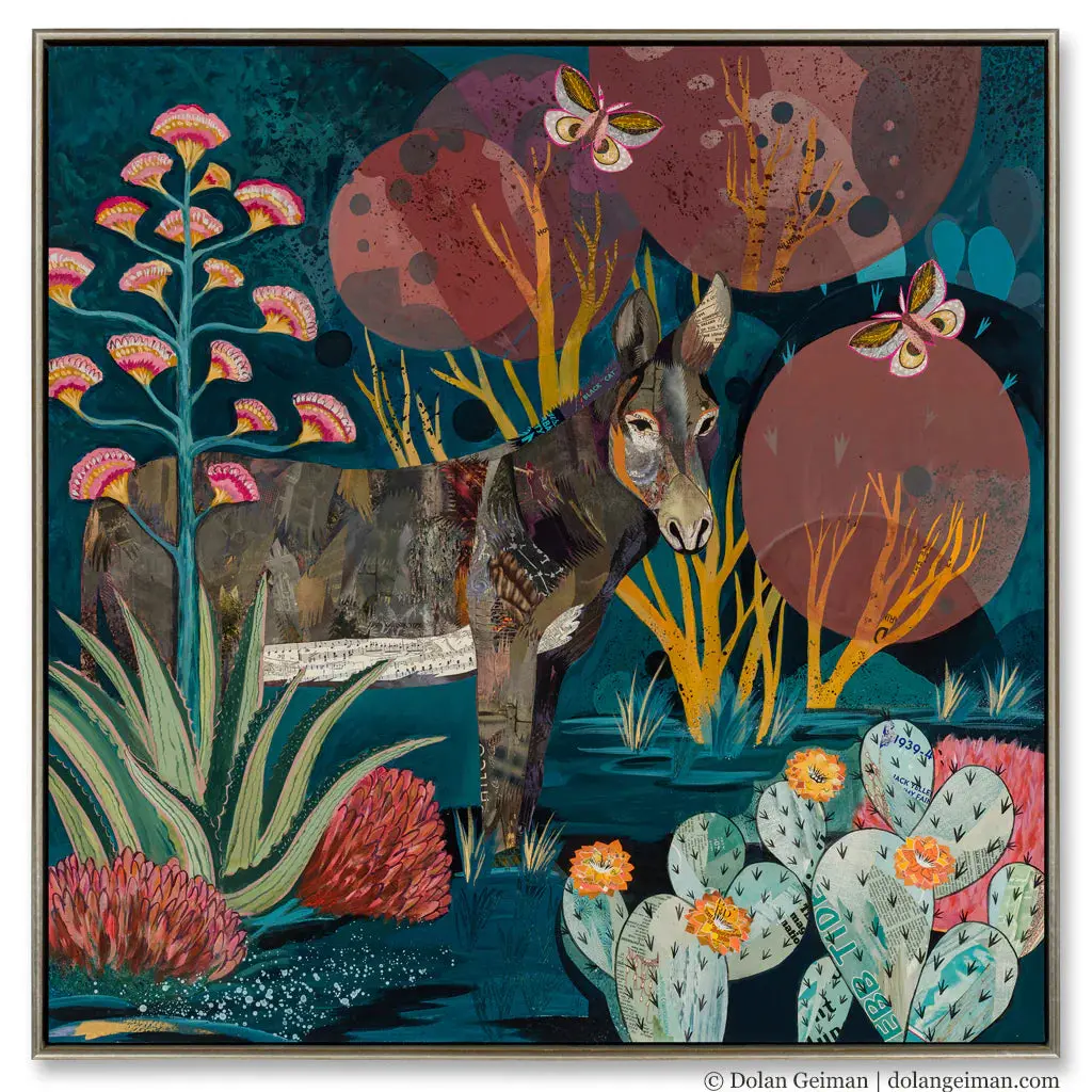 Burro Country Ii Canvas Print With Float Frame 1