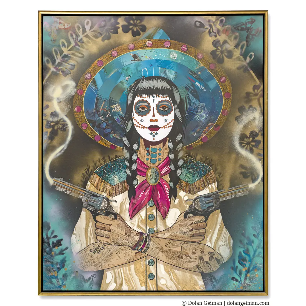 Embellished Fool's Gold (Midnight) Ii Canvas Print With Float Frame 1