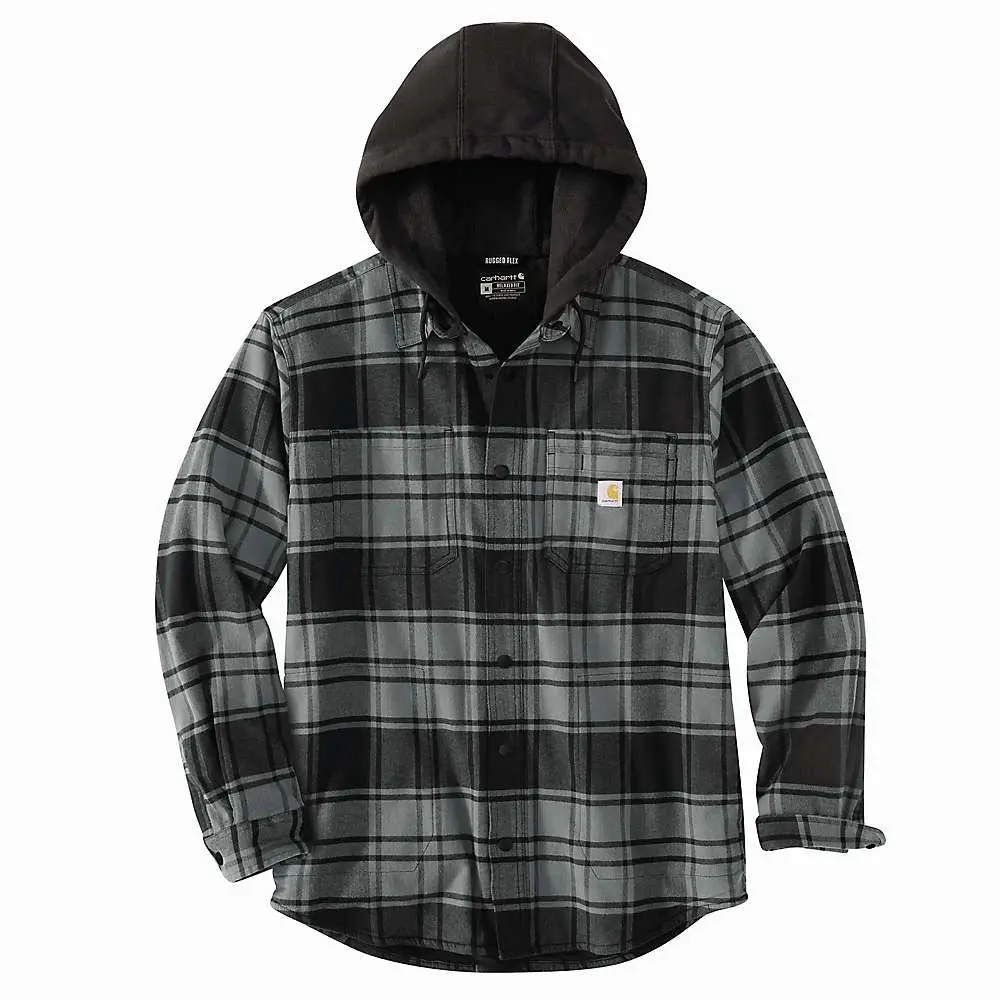 Carhartt Rugged Flex Relaxed Fit Flannel Lined Hooded Shirt 1