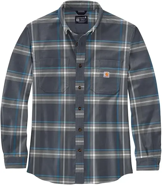 Carhartt 105945 Mens Rugged Flex Relaxed Fit Midweight Flannel Long-Sleeve 1