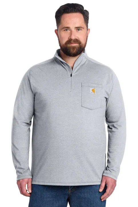 Carhartt Force Relaxed Fit Midweight Long-Sleeve Quarter-Zip Mock-Neck T-Shirt 1