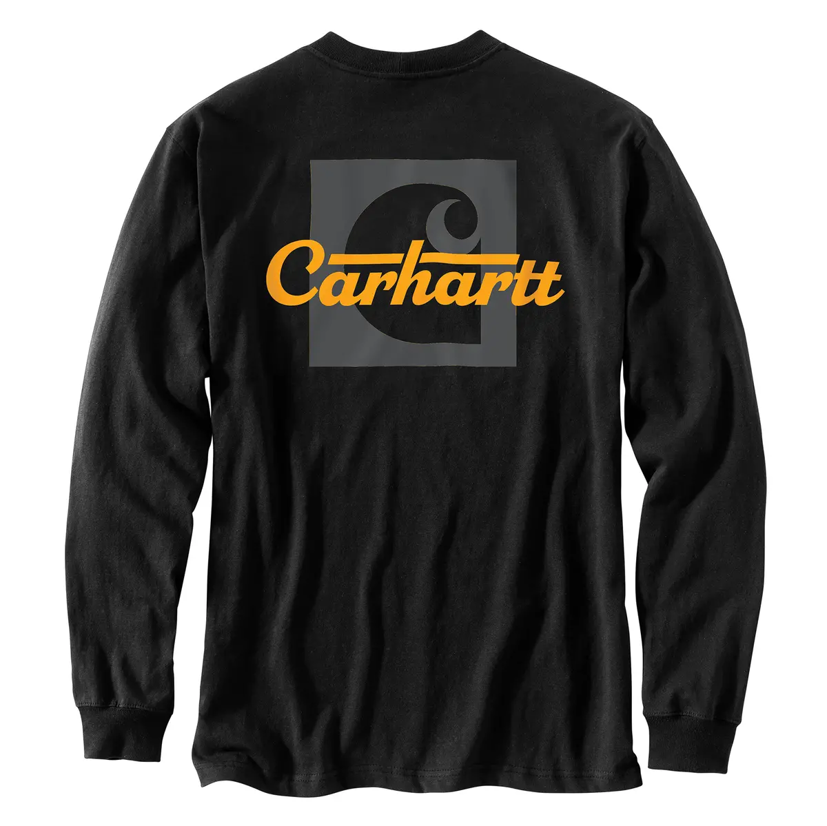 Carhartt Loose Fit Heavyweight Long Sleeve Pocket Graphic Script T-Shirt 1