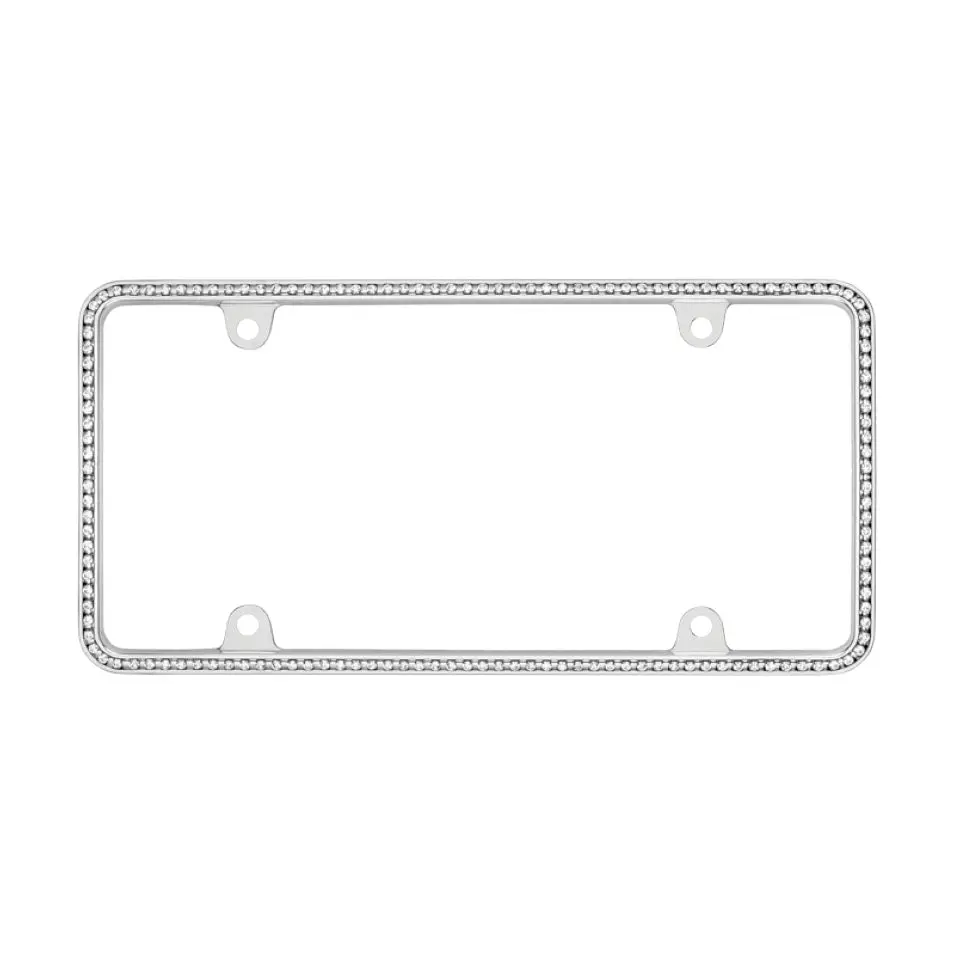 Chrome Crystal License Plate Frame 1