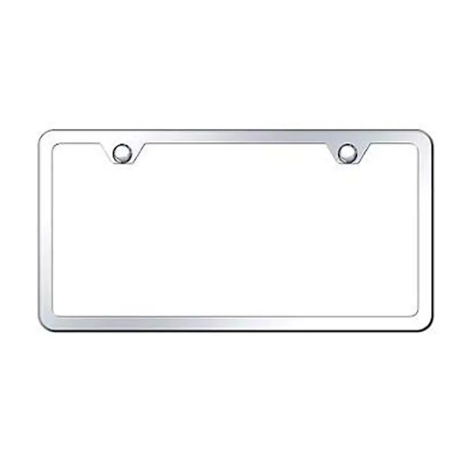 Chrome Mirror Thin Border License Plate Frame 1