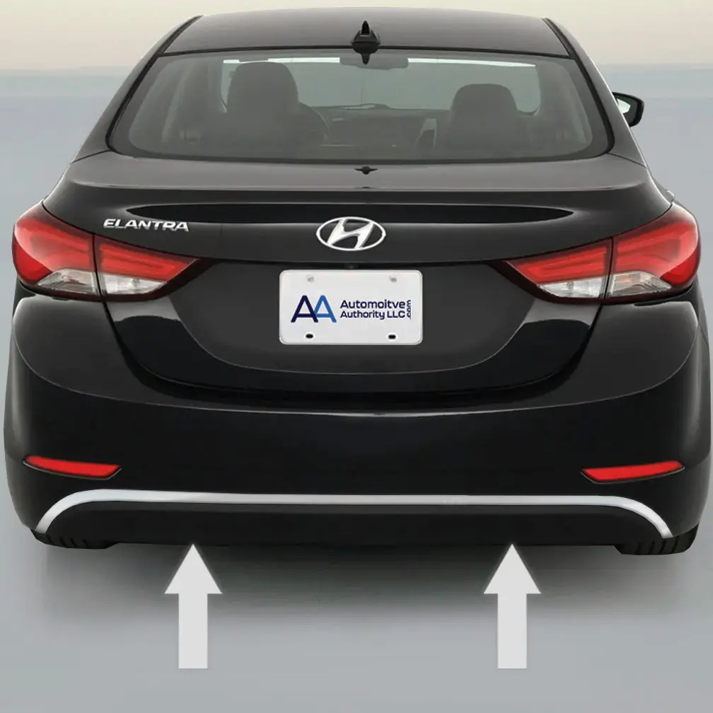 2011-2016 Hyundai Elantra Chrome Rear Bumper Trim Molding 1