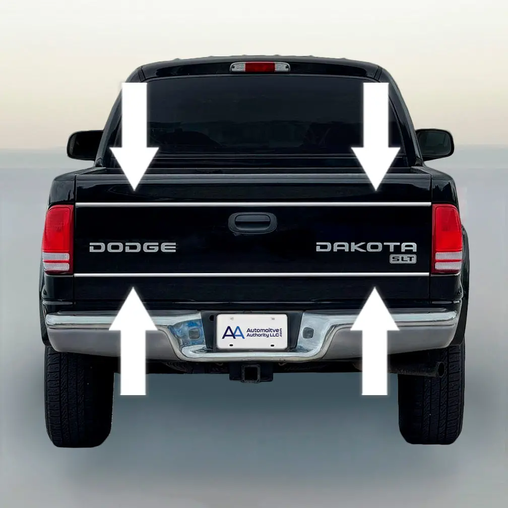 Chrome Tailgate Trim Molding For 1997-2004 Dodge Dakota 1