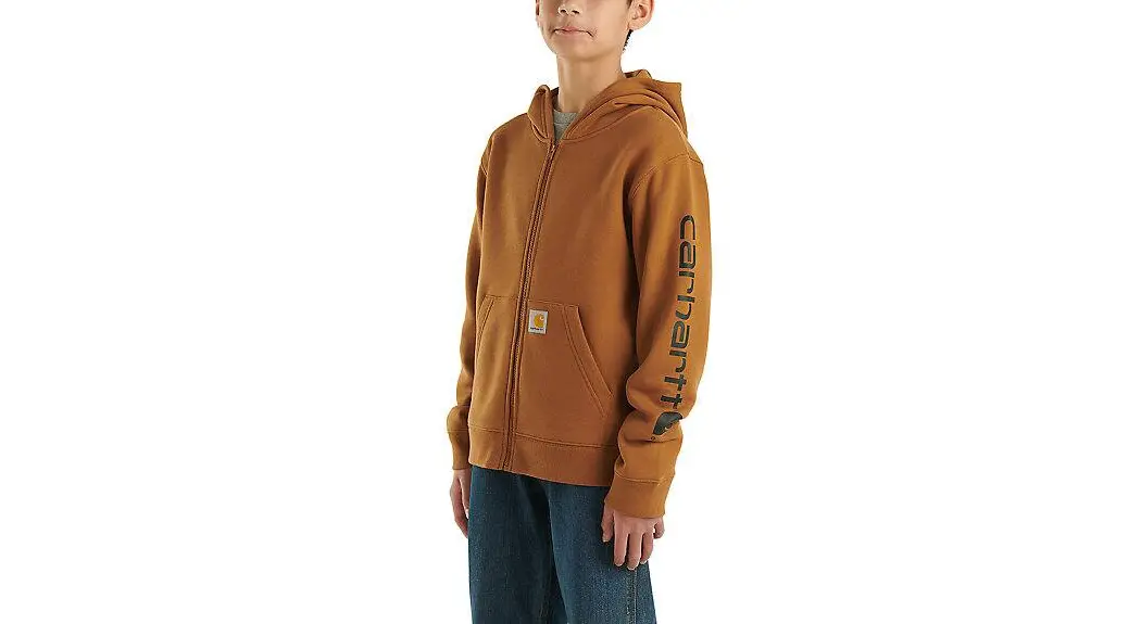 Carhartt® Boys Long-Sleeve Full-Zip Sweatshirt Cp8675 1
