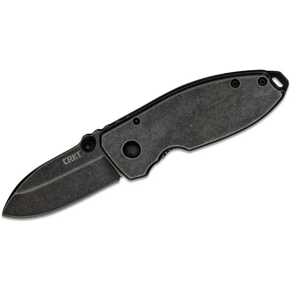Crkt - Lucas Burnley Squid Folding 2.14" Blackwashed Plain Blade, Stainless Steel Handles 1