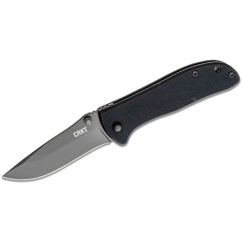 Crkt - Drifter Folding Knife 2.875" Plain Blade, Black G10 Handles 1