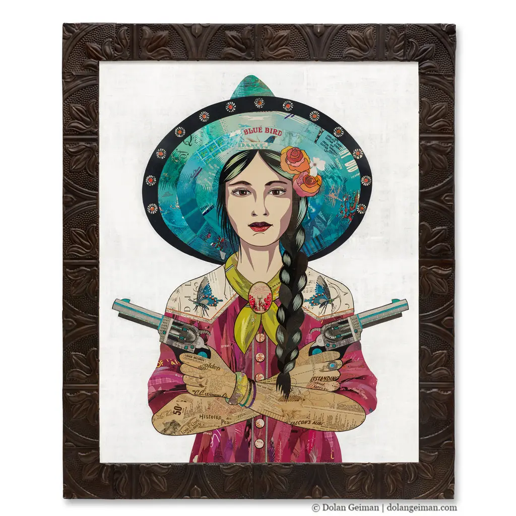 Canyon Creek Angel Original Paper Collage 1