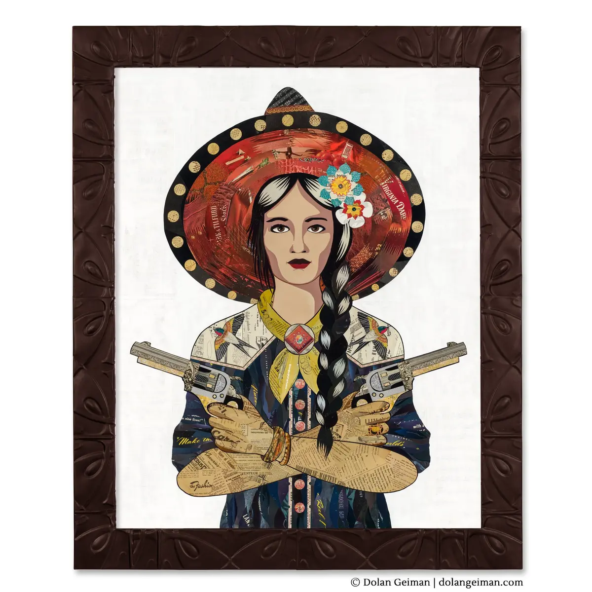 Canyon Creek Angel (Navy) Original Paper Collage 1