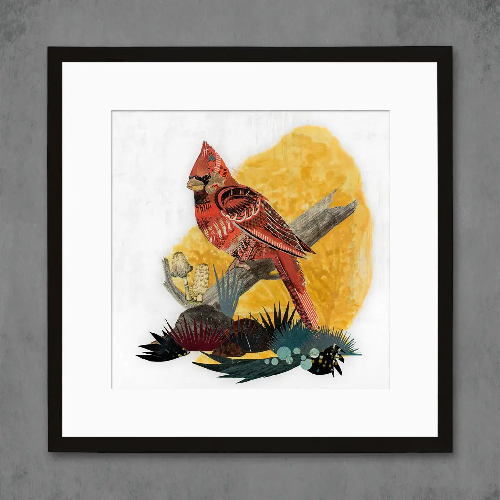 Cardinal On Branch Limited Edition Paper Print 1