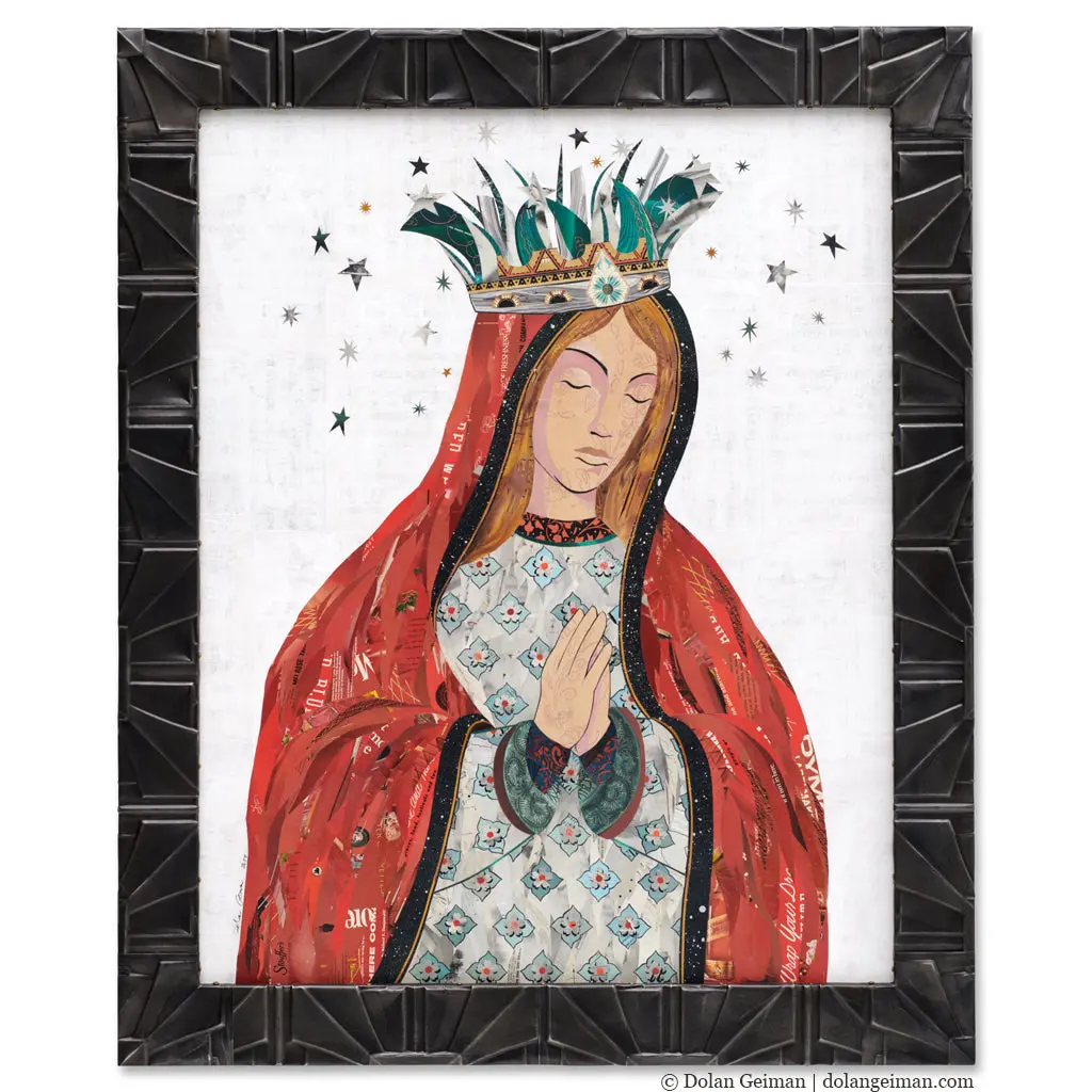 Celestial Queen (Paprika) Original Paper Collage 1