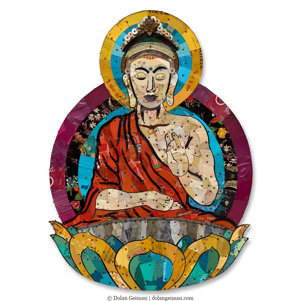 Centered (Buddha) Original Metal Wall Sculpture 1