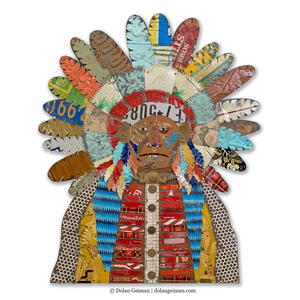 American Heritage Chief Original Metal Wall Sculpture 1