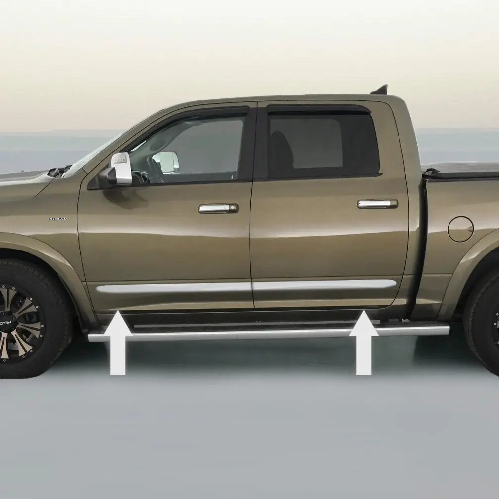 Chrome Body Side Molding Trim Die Cut Ends For 2009-2016 Ram 1