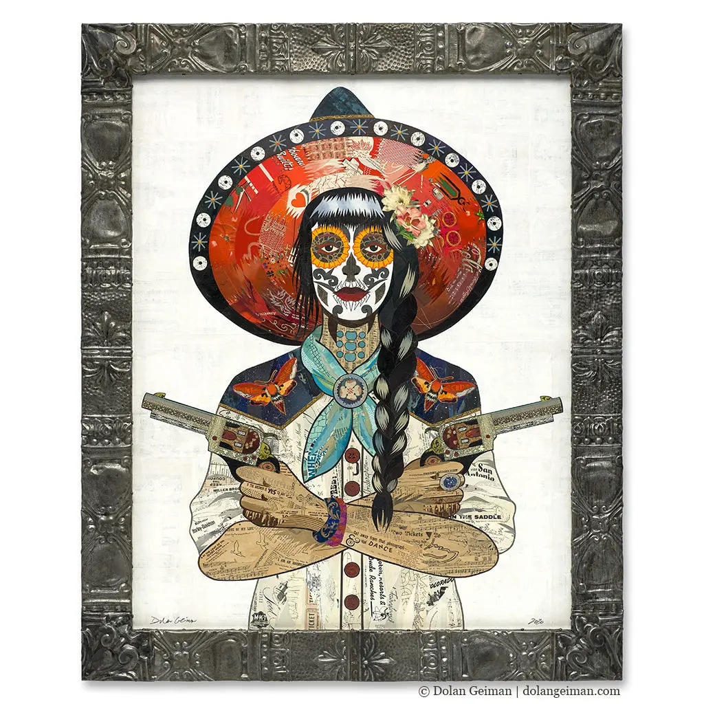 Vaquera Sudoeste (Sphinx Moth) Original Paper Collage 1