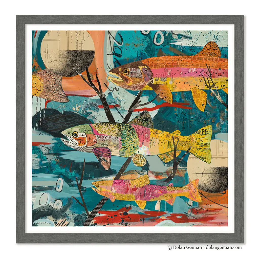 Colors Of The Colorado River Original Paper Collage 1
