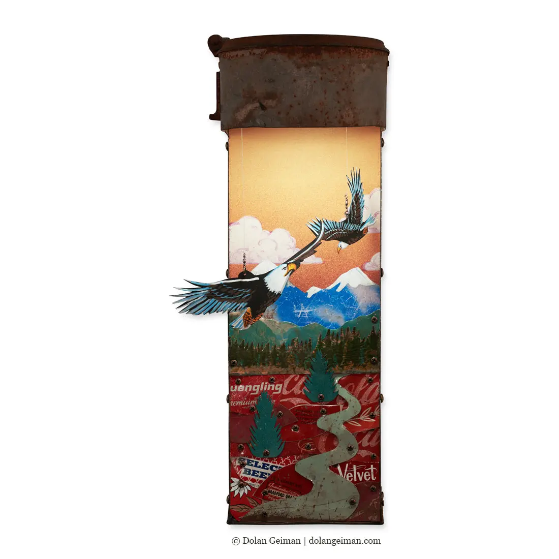 Custom Eagle Diorama (In Mailbox) Original 3D Sculpture 1