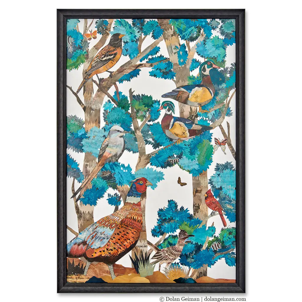 Custom Bird Collage Original Paper Collage 1