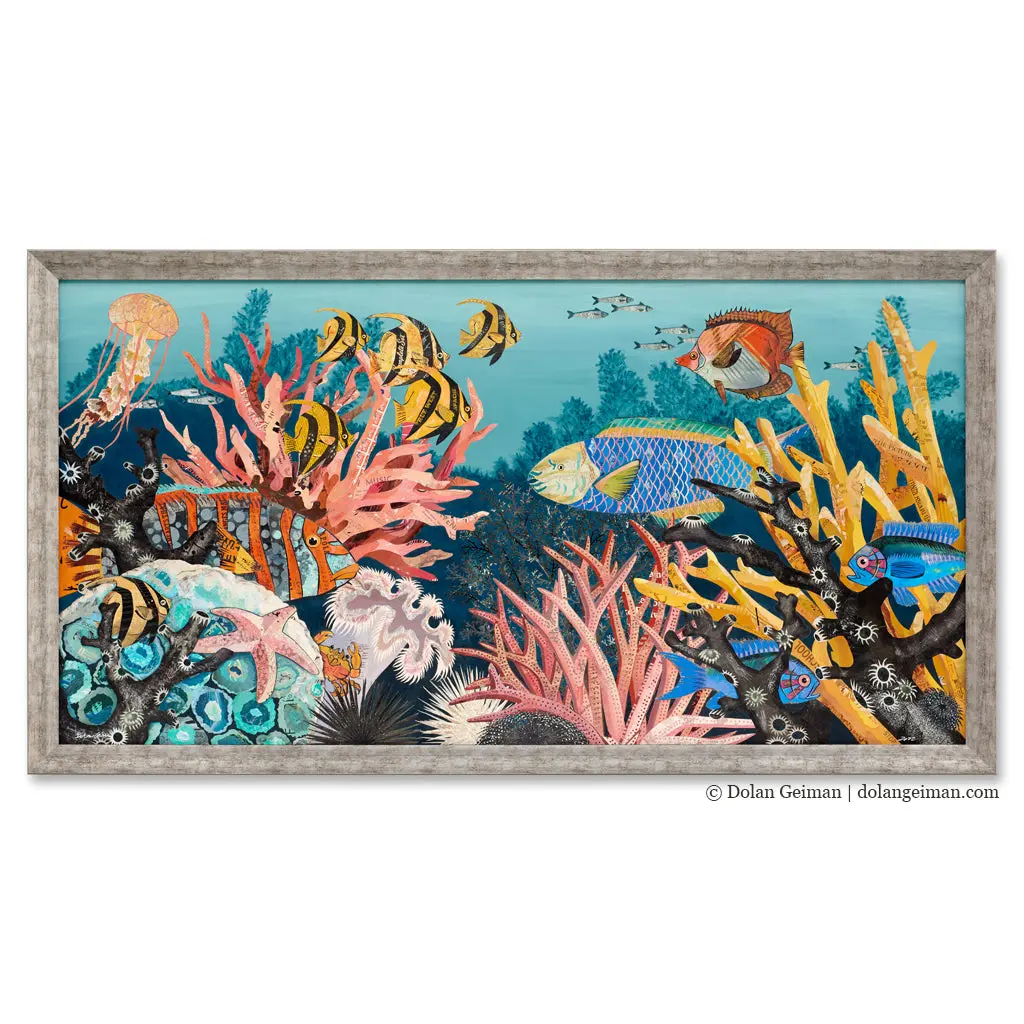 Coral Reef (2023 Edition) Original Paper Collage 1