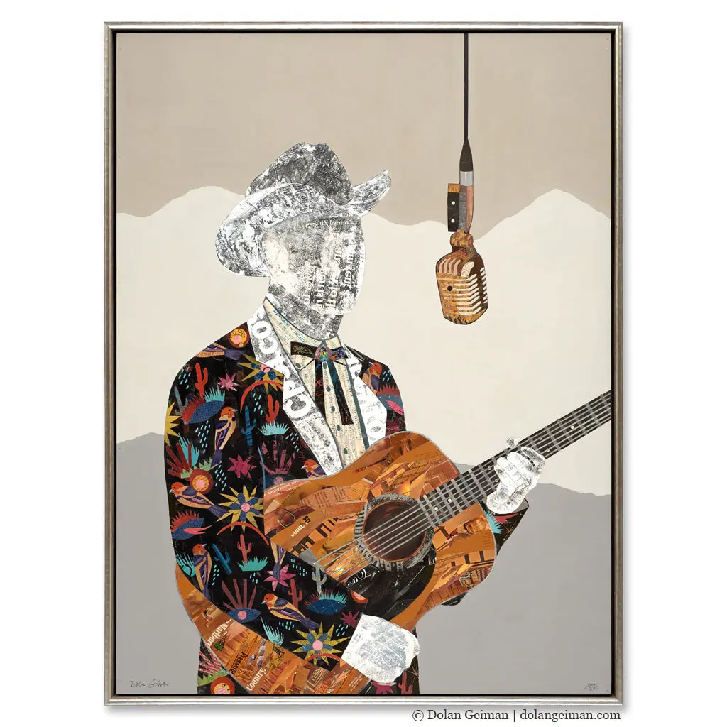 Country Music Done Changed Original Paper Collage 1