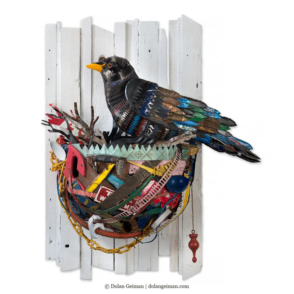 Crow Moon Original Metal Wall Sculpture 1