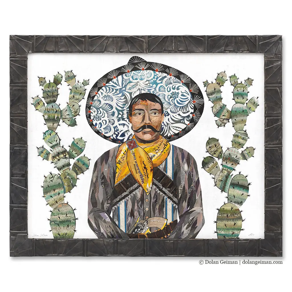 Custom Charro (Cactus) Original Paper Collage 1