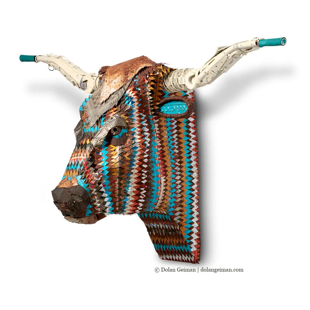 Custom Longhorn Original Faux Taxidermy Sculpture 1