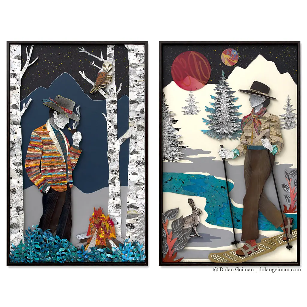 Custom Winter Adventure Original Metal Wall Sculptures 1