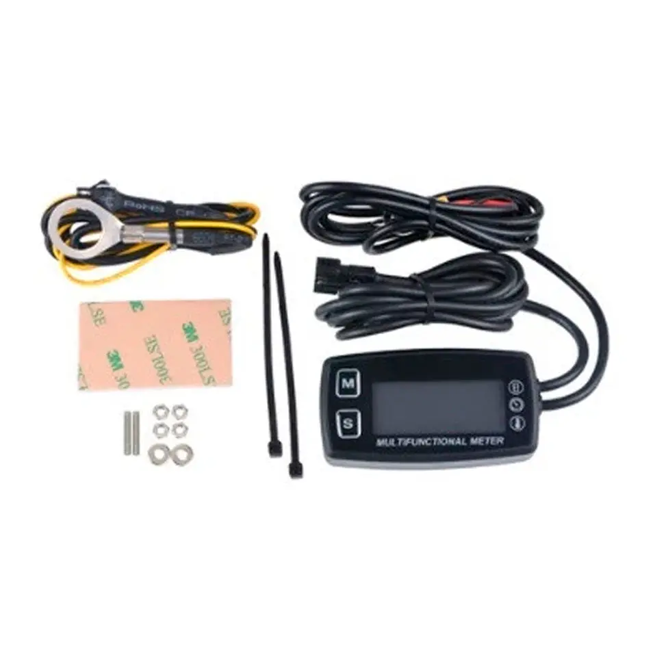 Digital Tachometer & Hour Meter & Thermometer - Multi-Function Meter 1