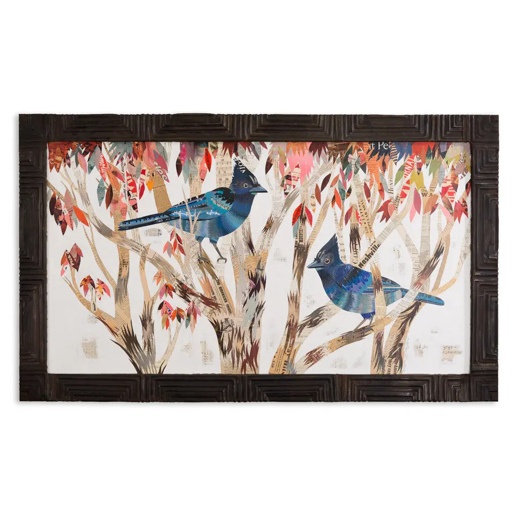 Steller's Jay Original Paper Collage 1