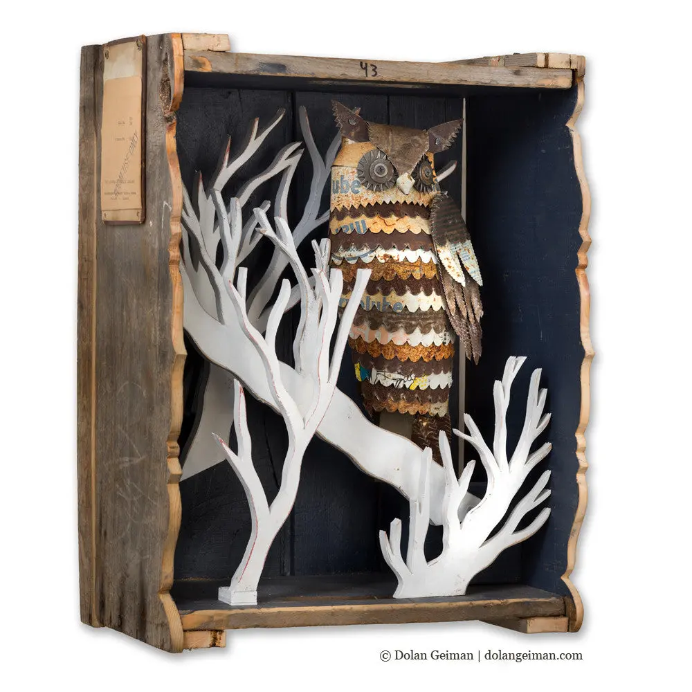 Maybe Midnight Original Mixed Media Wall Sculpture 1