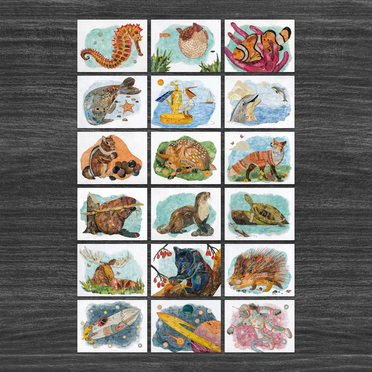 18 Original Collages For A Children's Hospital In Boston 1