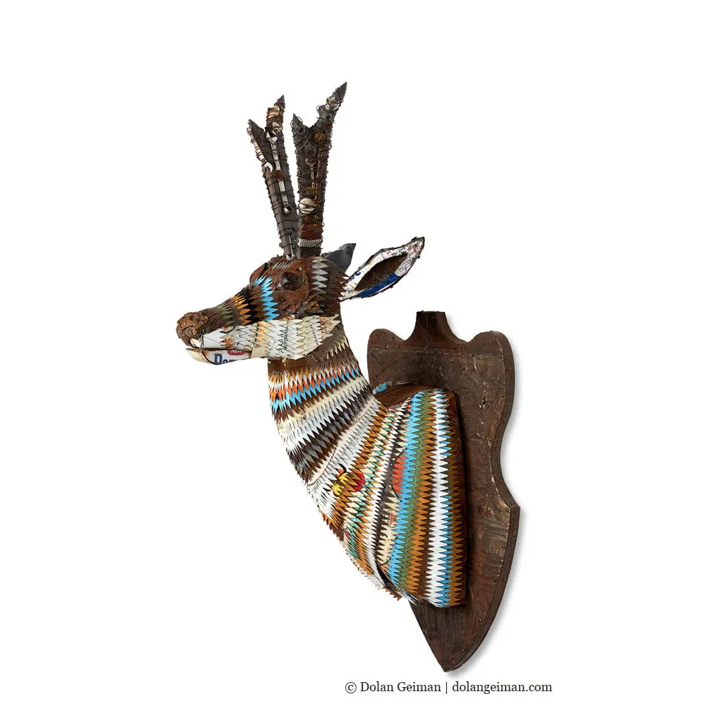 Great Plains (Pronghorn) Original Faux Taxidermy Sculpture 1