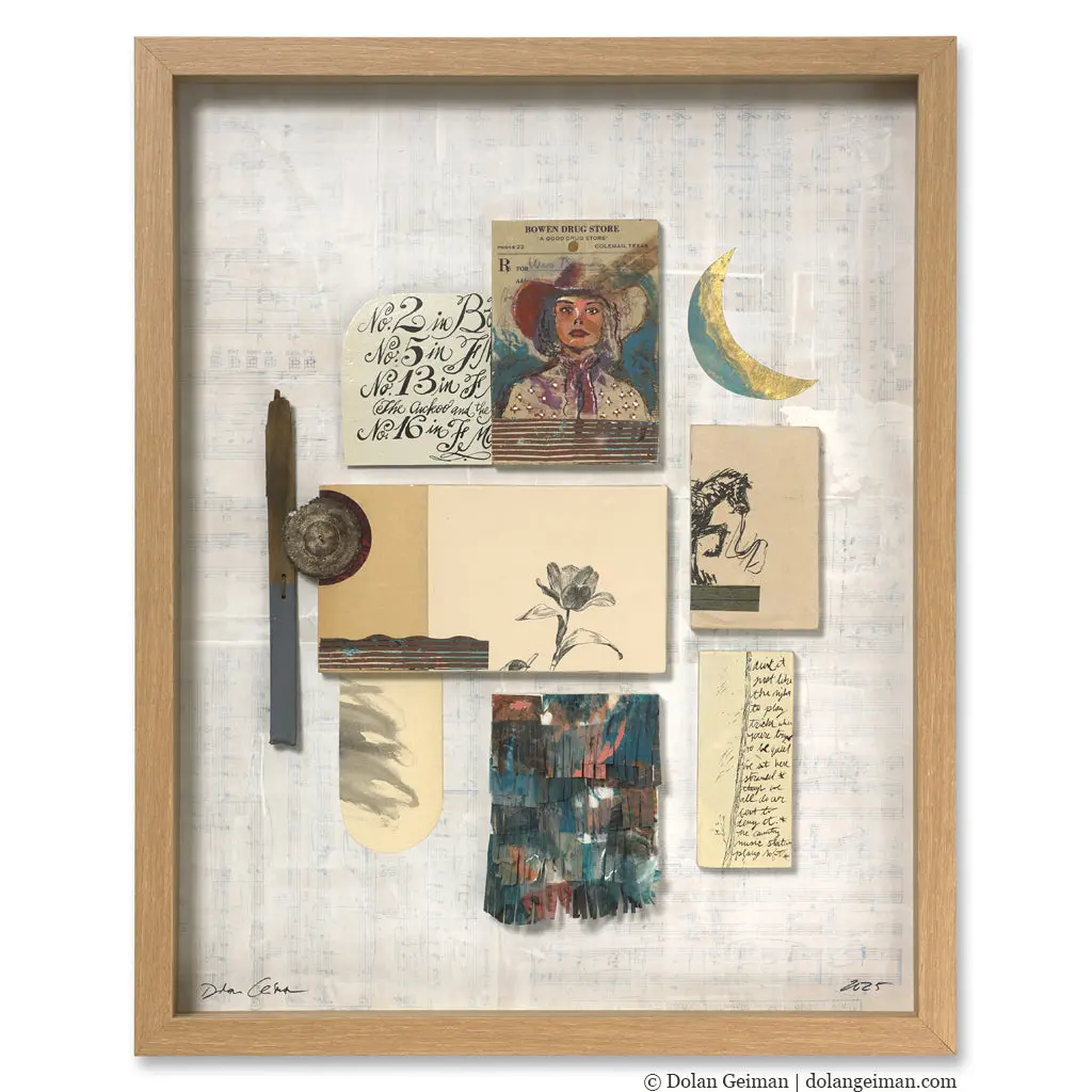 Drug Store Cowgirl Original Mixed Media Wall Art 1